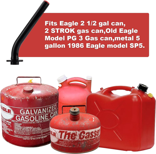 No Cap Gas Can Spout and Rubber Stopper Replacement for Eagle Gas Cans and Jerry - Picture 6 of 7