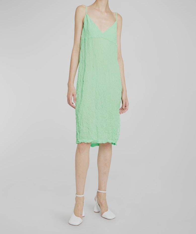 $615 Dries Van Noten Women Green Danae Crinkle Georgette $615 Dries Van Noten Women Green Danae Crinkle Georgette