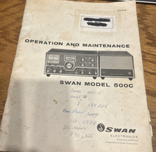Swan Model 500 Operation Maintence  Manual. O...