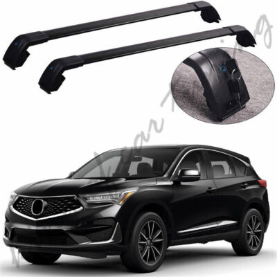 Black Adjustable Crossbars Cross Bars Roof Rail Rack Fit for Acura