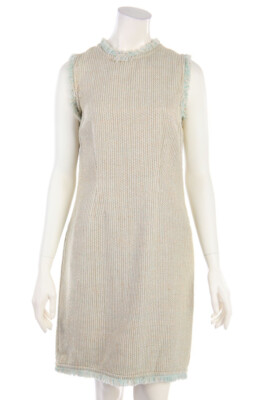 CHARLOTT Sheath Dress Silk Fringes XL sorbet shades