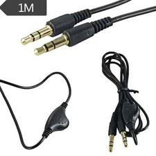 3.5mm Stereo Volume Control Headphone Audio Extension Cable Cord Male to Male 1M