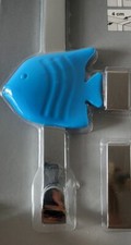 PESCA azur Blu Gancio per Porta Armadio Motivo IN Metallo Cromato