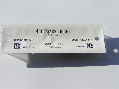 Audemars Piguet Royal Oak Black Rubber Strap Size 24/18mm New BR.403.127.002CA