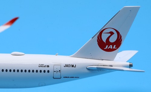 JC Wings 1:400 Japan Airlines Airbus A350-1000XWB Diecast Model JA01WJ Flap Down - Picture 12 of 13