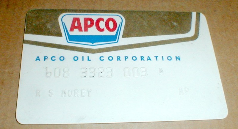 APCO  Oil Company of Oklahoma Gas Credit Card - Exp ? used