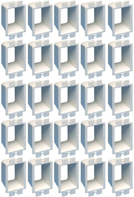 BE1-25 Electrical Outlet Box Extender, 1-Gang, White, 25-Pack