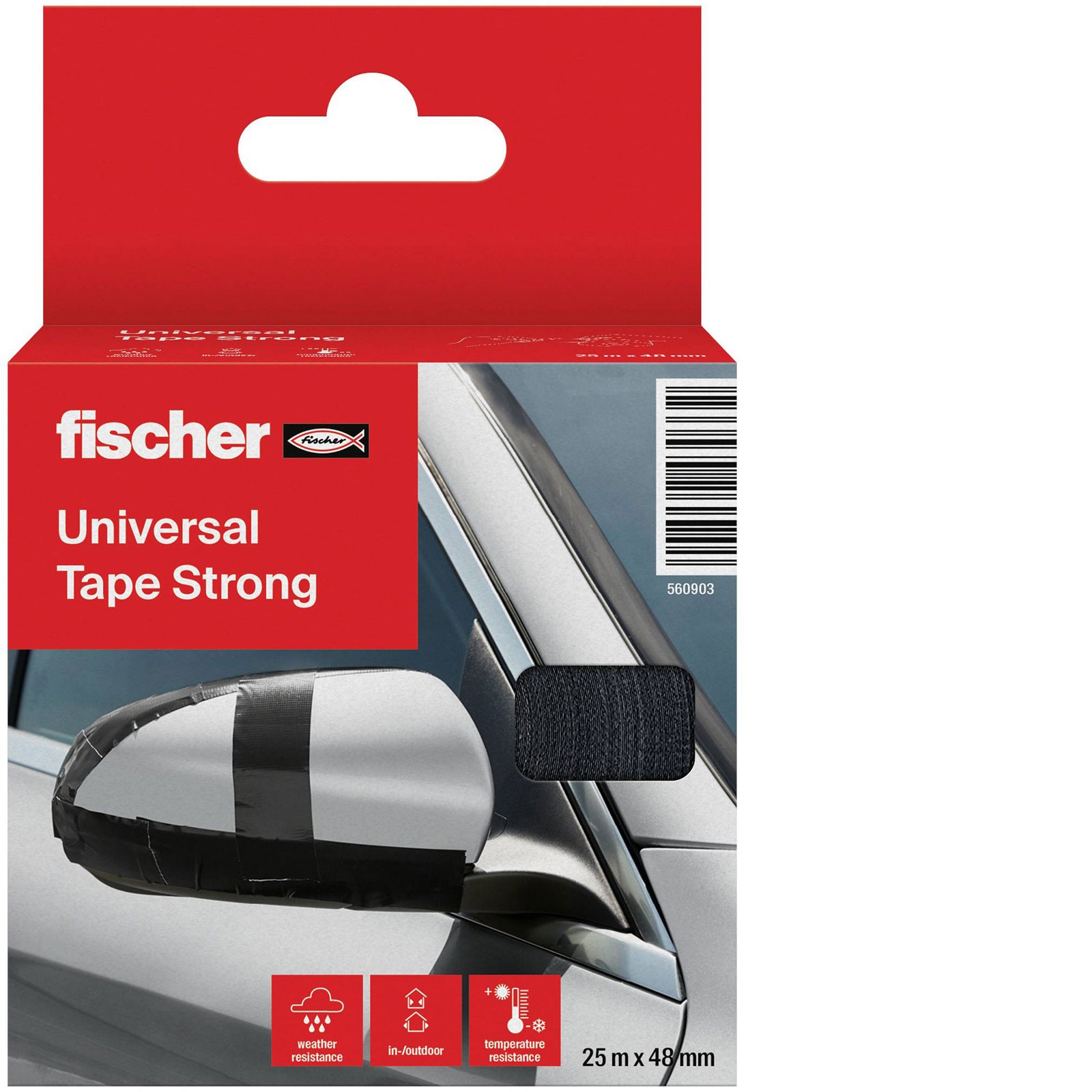Fischer Universal Tape strong weather-resistant cloth tape 25m x 48mm