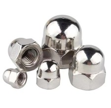 M6-1 Acorn Cap Nuts, M6 Acorn Nuts 304 Stainless Steel 18-8, Bright M6 20PCS