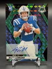 2025 Panini Mosaic Green & Black Choice RC Auto RILEY LEONARD RC 8/25 INDY COLTS