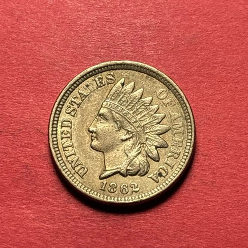 (1) Beautiful Antique 1862 Indian Head Cent/Penny XF-EXTRA FINE NICE DETAIL