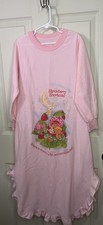 Vtg 80s Strawberry Shortcake Nightgown Sleep Dress Pink Girls