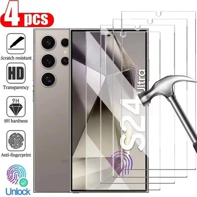 4X Screen Protector For Samsung Galaxy S24 S25 S26 Plus Ultra Tempered Glass