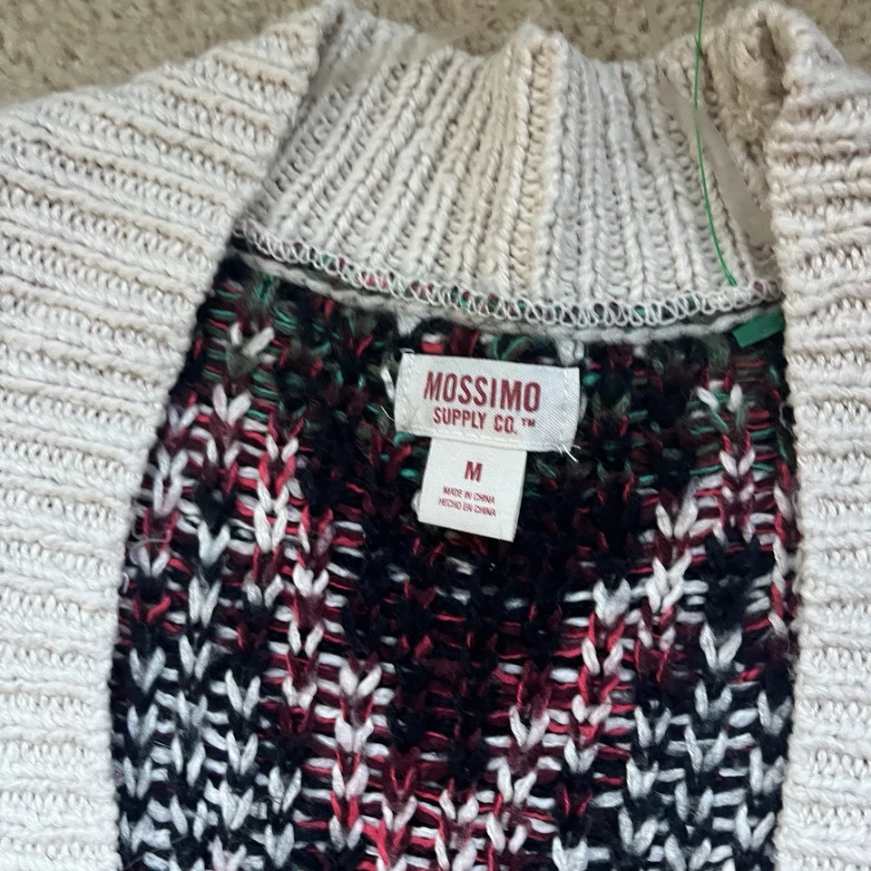Mossimo 女式开襟波西米亚针织开衫 - M 码 - 多色 - VGUC — 第 3/4 张图片