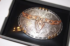 M&F WESTERN Nocona Western Belt Buckle Longhorn Steer Skull Belt Buckle 37949
