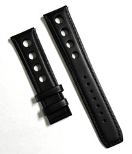 Original Tissot PRS-516 Model T100417A / T100428A Black Leather 20mm Band Strap