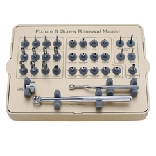 Universal Implant Fixture & Fractured Screw Removal Kit MCT FSRK-02 Metal Box