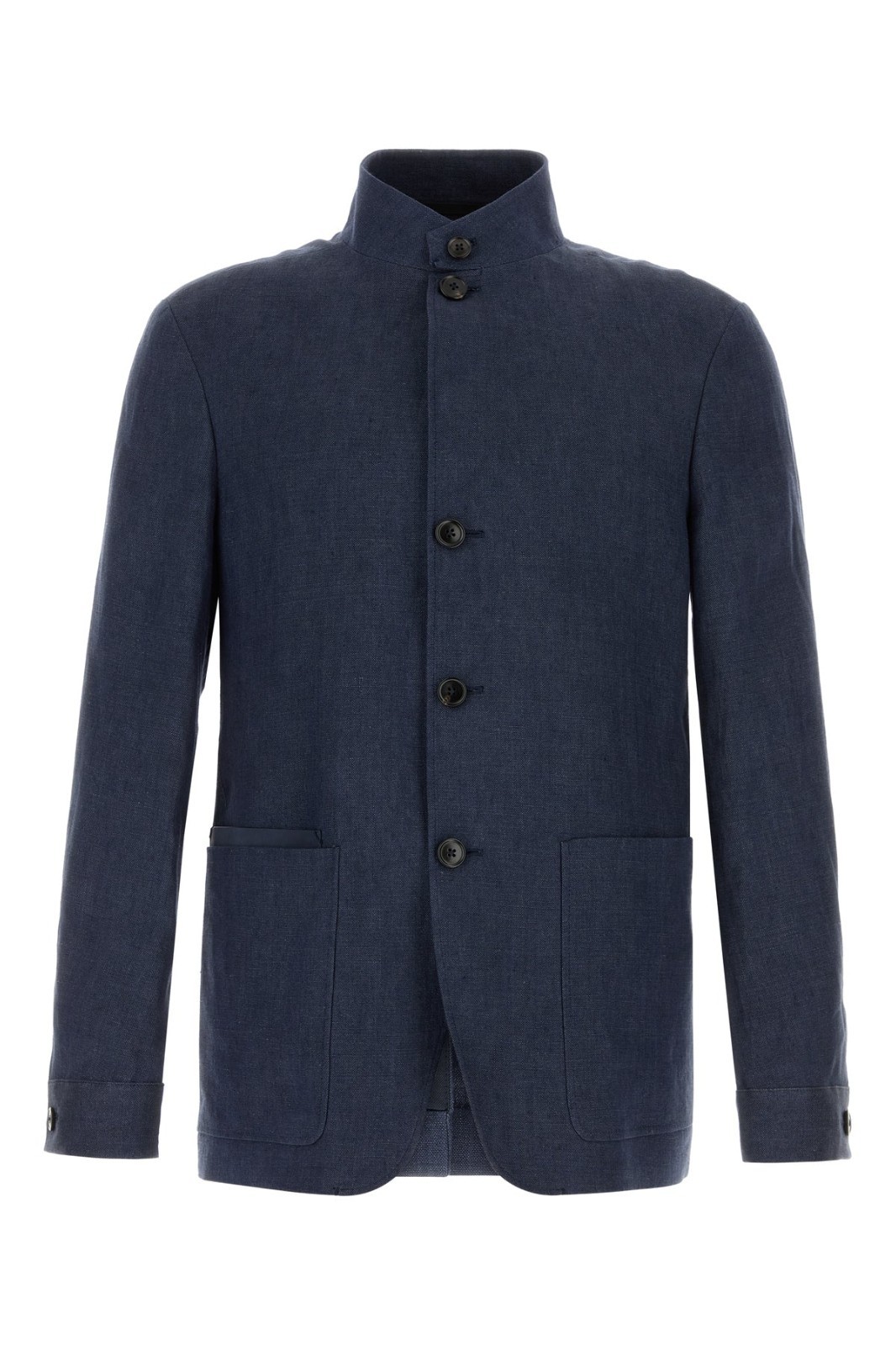 ZEGNA Navy Blue Linen Blazer New & Authentic