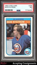 1982-83 O-Pee-Chee #208 Bob Nystrom ISLANDERS PSA 7 NM