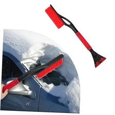 Car Snow Brush and Ice Scraper, Multi-Functional Detachable Snow Brush with Red