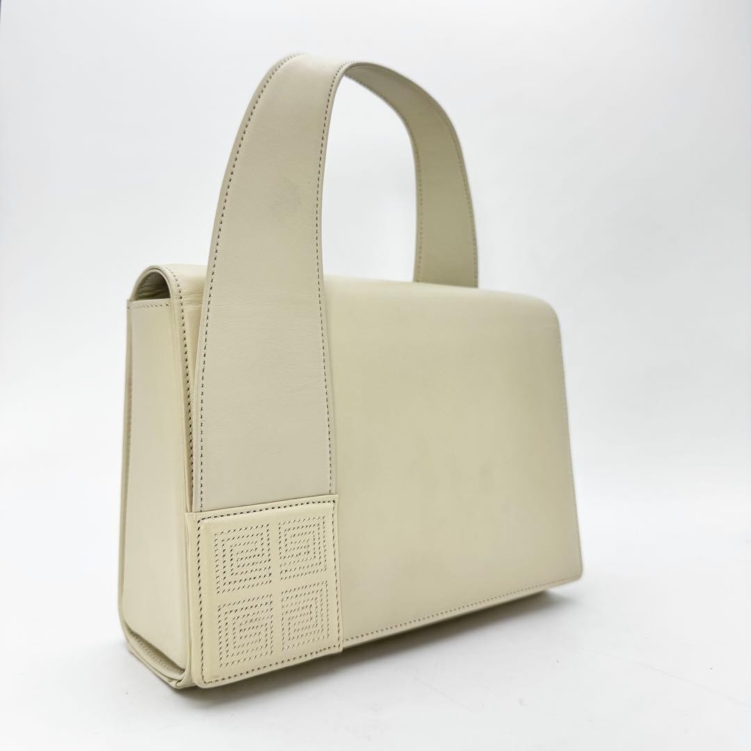 Givenchy Women’s Beige Leather One Handle Handbag Authentic Vintage thumbnail 3