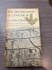 The Decipherment of Linear B John Chadwick Ancient Language & Culture Of Crete &