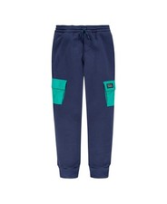 Levi's Cargo Joggers Kids Large Blue Cotton Blend Knit Drawstring Waist DDR2036