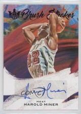 2020-21 Panini Court Kings Brush Strokes Violet 30/35 Harold Miner Auto 0g27