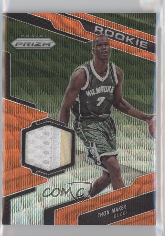 2016-17 Panini Prizm Rookie Jerseys Orange Wave 13/25 Thon Maker #50 RC 1e5