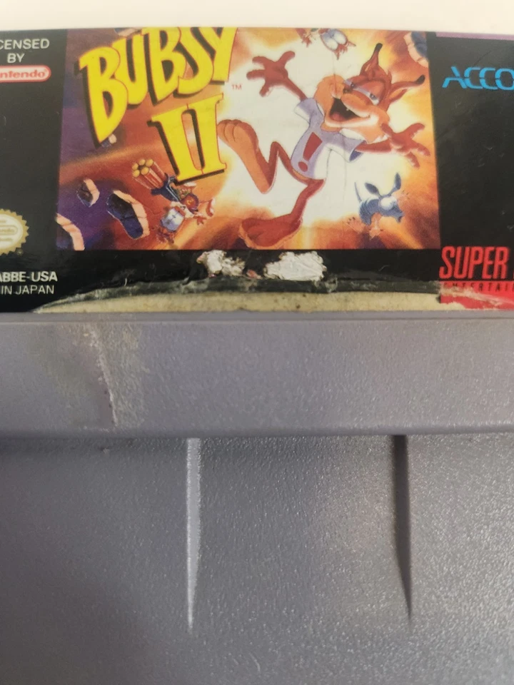 Bubsy II 2 SNES (Super Nintendo Entertainment System, 1994) Cartridge Only - Image 3 of 4