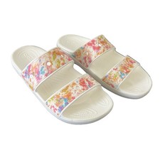 Crocs Classic Slide Sandals Unisex Men 9 Women 11 Multi Pink White Slip on