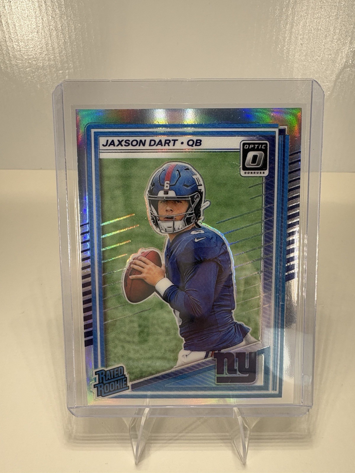 2025 Panini Donruss Optic Rated Rookie Prizm Holo Jaxson Dart Giants #273