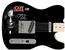 Ozzy Osbourne Autographed Fender Album Lp Cd Art Graphics Photo Guitar BAS Witne