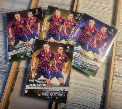 Topps 2022-23 UEFA UCC INIESTA XAVI BARCELONA PARTNERSHIPS 1/5 1/15 1/50 & 25/25
