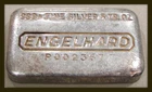 HEAVILY TARNISHED CIRCULATED ENGELHARD .999 SILVER 5oz BAR