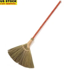 Natural Vietnamese Grass Broom Handmade Indoor Outdoor Sweeping Dust Collection