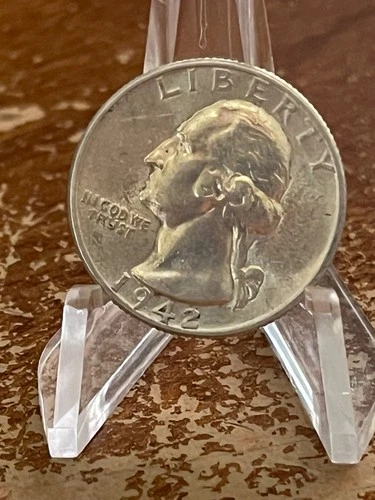 1942  HIGH GRADE AU/BU SILVER WASHINGTON QUARTER # DS64