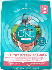 High Protein, Natural Dry Kitten Food, +Plus Healthy Kitten Formula - 16 Lb. Bag 3.31 per pound