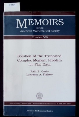 Solution of the truncated complex moment problem for flat data. Memoirs of the A