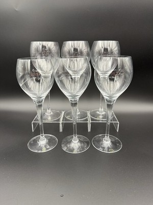 Set of 6 Bohemia Crystal Wine  8 5/8'' Glasses Handcrafted Czech Danish Design