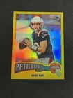 2025 Topps Chrome Football Drake Maye 1975 Yellow Refractor SP /275 Patriots