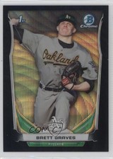 2014 Bowman Draft Chrome Black Wave Refractor Brett Graves #CDP73 y8h