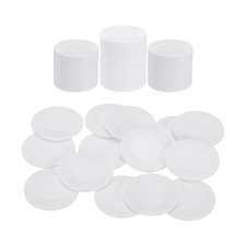 64Pcs, 1.5" Plastic Poker Chips Bingo Chips Learning Counters White Pattern