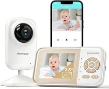 Video Baby Monitor 2.8 Inch LCD Screen With Night Vision Two Way Talk 1200FT...