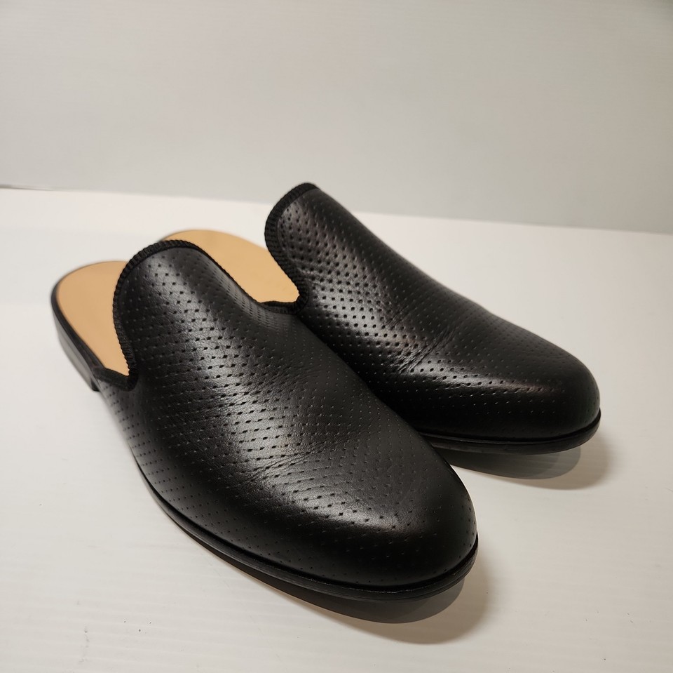 Duke Dexter Reed Plaited Black Mule Slip On Womens Size 10