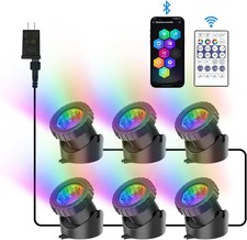 Underwater Pond Lights, Super Bright LED Submersible Fountain Lights Colored