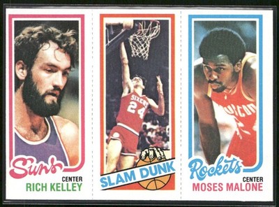 Rich Kelley / Bobby Jones / Moses Malone 1980-81 Topps #107 / 192 / 263