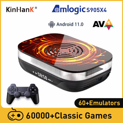 KINHANK Super Konsole X4 60.000 Spiele Amlogic S905X4 4K Retro Emulator