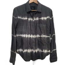 Rails Ingrid Raw Coal White Waves Lyocell linen blend size xs