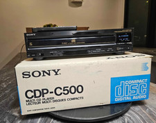 Sony CDP-C500 5-Disc CD Player - TESTED, w/ Remote Box - Rare VINTAGE 1989 MIJ